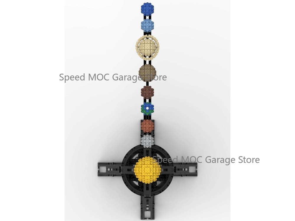 MOC-38774 기계식 태양계 8개 행성 모델 브릭  - Solar System Orrery 리뷰 및 가격