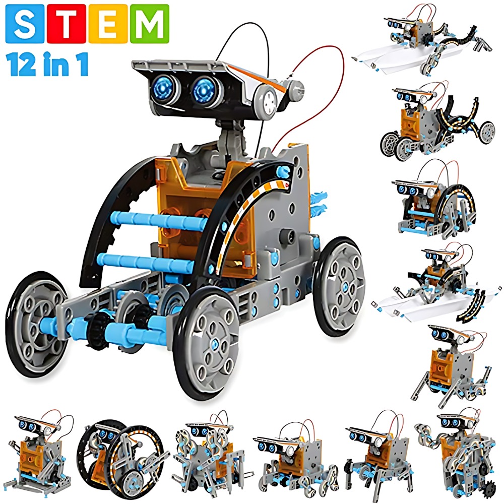 태양열 로봇 빌딩 블록 12 in 1 과학 실험 키트  - Science Toys Diy 리뷰 및 가격