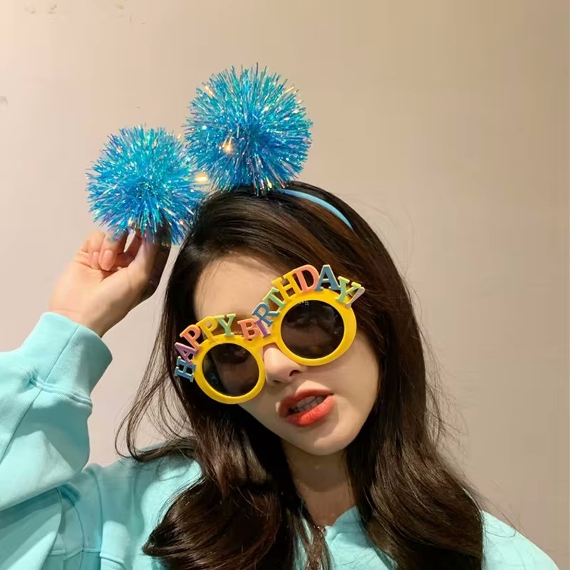 생일 파티 소품 안경 장식 머리띠, 소녀 헤어 액세서리 - Science Of Happiness 리뷰 및 가격