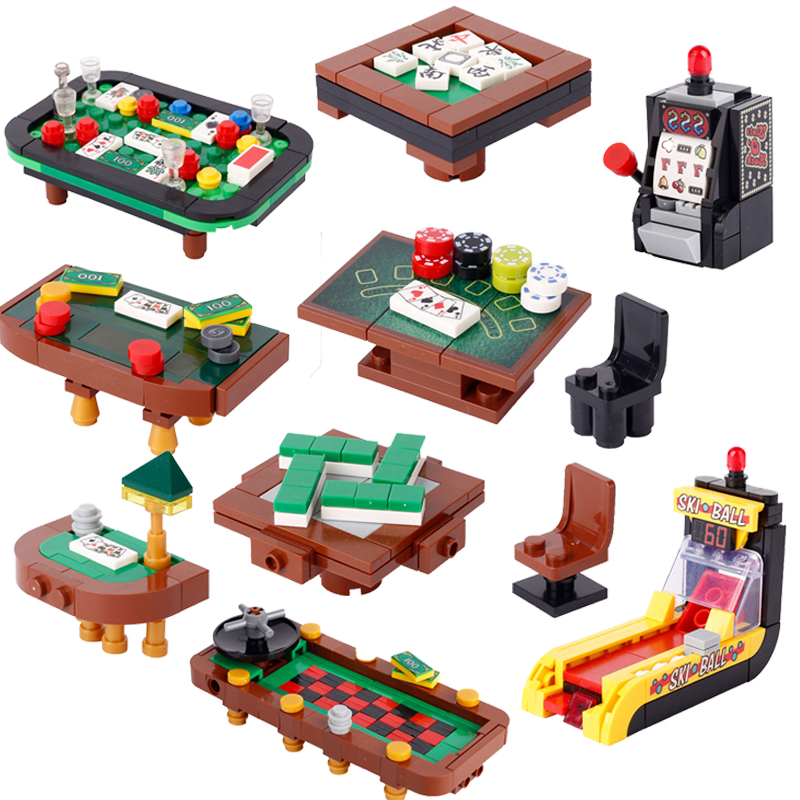 MOC 장면 액세서리 빌딩 블록 마작 게임 기계 포커  - Science Olympiad 리뷰 및 가격