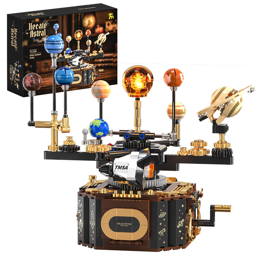 기술적인 태양계 오레리 빌딩 블록 행성 지구 모형 브릭 - Solar System Orrery 리뷰 및 가격